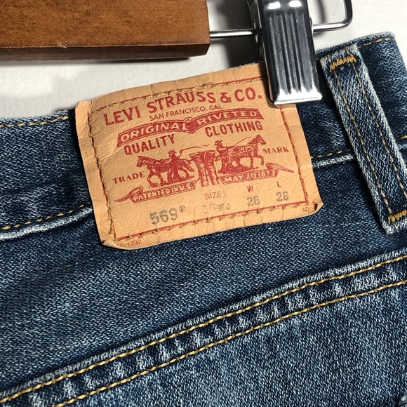 Levi’s Vintage 569 Loose Straight Medium Wash Mid Rise Jeans Size 16Reg - Picture 7 of 11